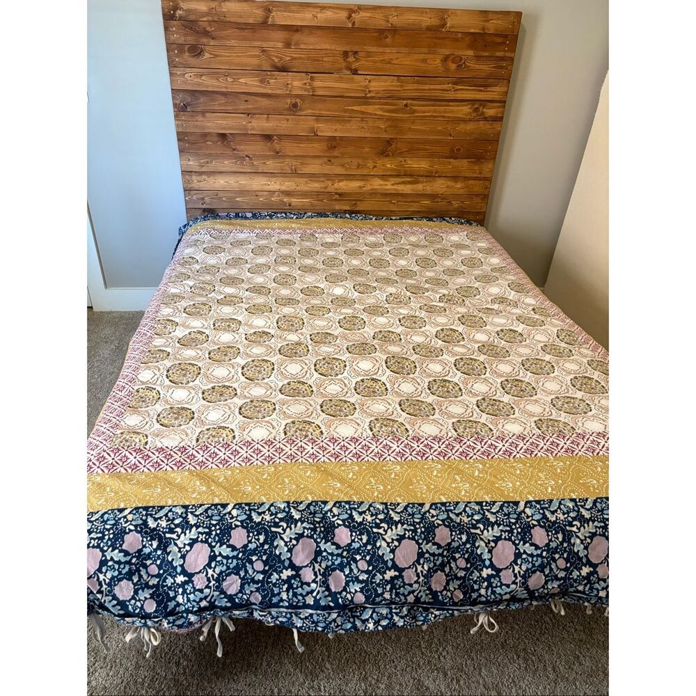 Anthropologie Meguro Cotton Slub Duvet Covern Queen Size EUC Duvet Only - Picture 4 of 8